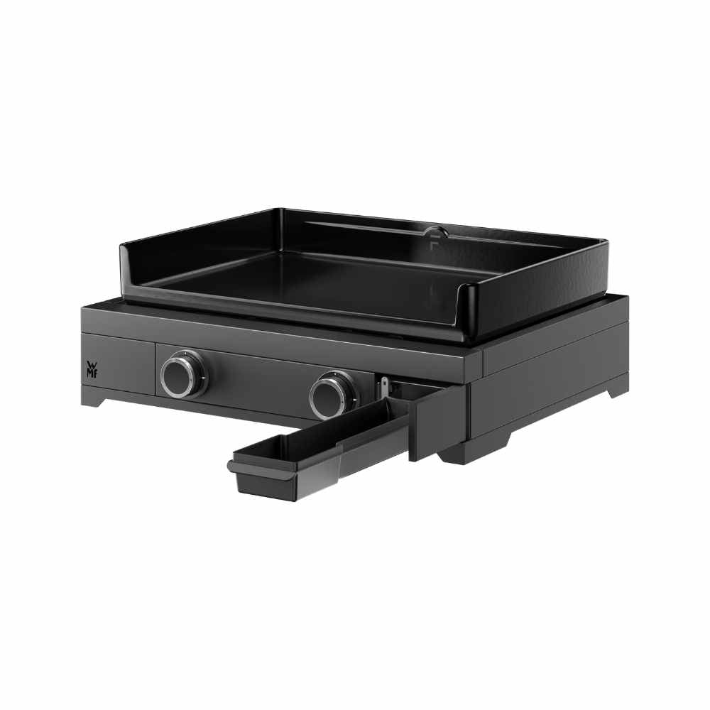 WMF Plancha-Grillwagen-Set 🔥 Gas-Grillplatte mit Wagen, Deckel & Schutzhaube (75 cm, gasbetrieben)