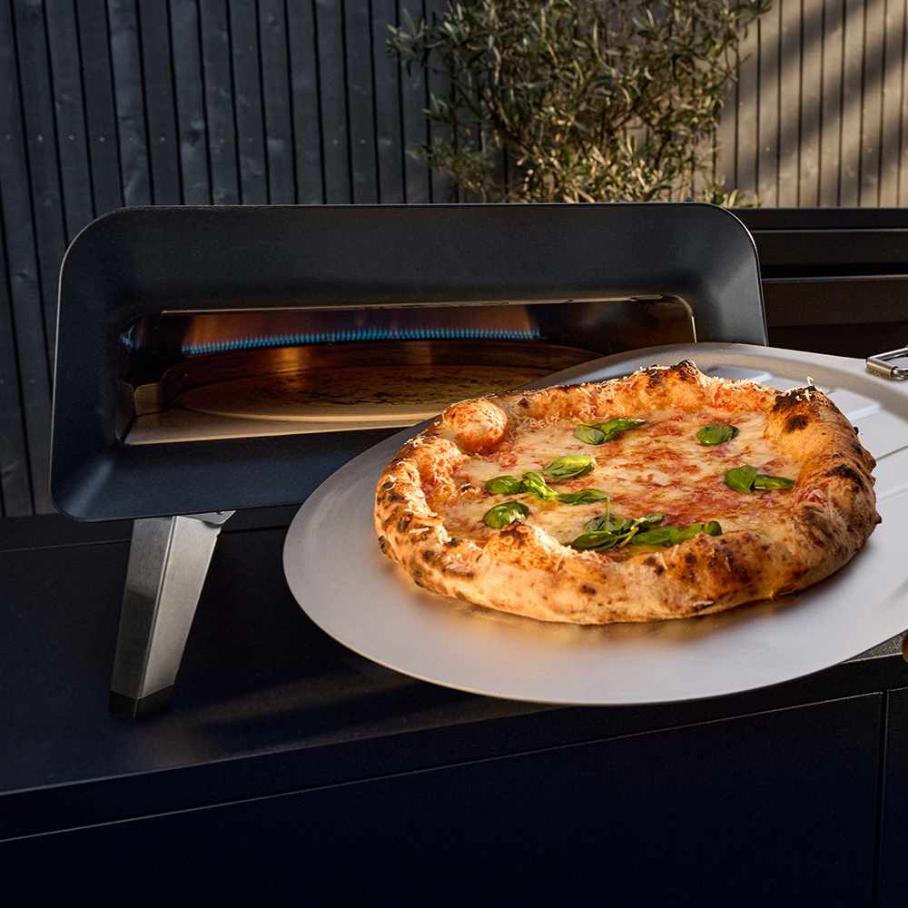 WMF Pizzaiolo Pro 🔥 Pizzaofen gasbetrieben mit rotierendem Pizzastein + Pizzaschieber Außenküche