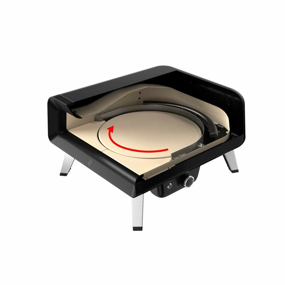 WMF Pizzaiolo Pro 🔥 Pizzaofen gasbetrieben mit rotierendem Pizzastein + Pizzaschieber Außenküche