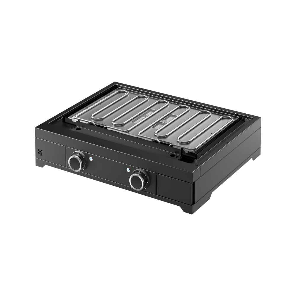 WMF Plancha-Grillwagen-Set ⚡️ Elektro-Grillplatte mit Wagen, Deckel & Schutzhaube (60 cm, elektrisch)