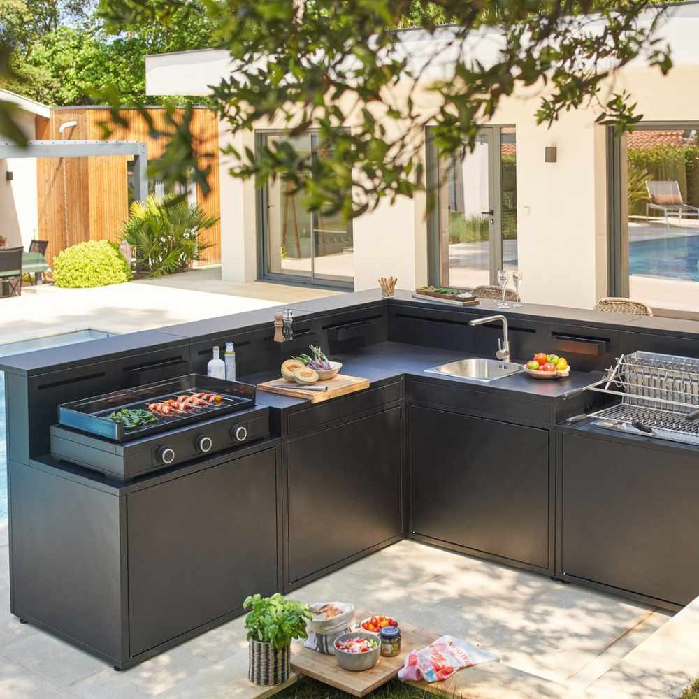 WMF Outdoor-Küche DIE KOMPLETTE 270x270 cm Außenküche Küchenmodul