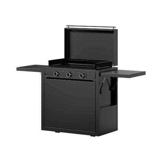 WMF Plancha-Grillwagen-Set 🔥 Gas-Grillplatte mit Wagen, Deckel & Schutzhaube (75 cm, gasbetrieben)